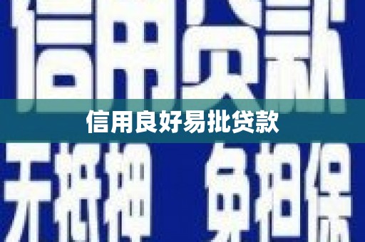 武川信用良好易批贷款