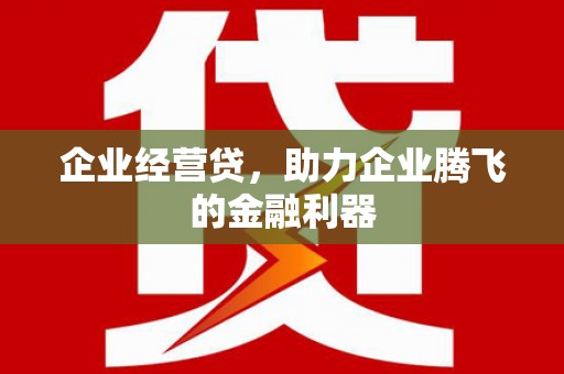 霍山企业经营贷，助力企业腾飞的金融利器