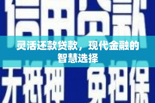 钦北灵活还款贷款，现代金融的智慧选择