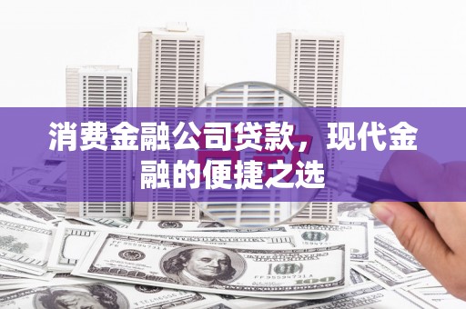 六横消费金融公司贷款，现代金融的便捷之选